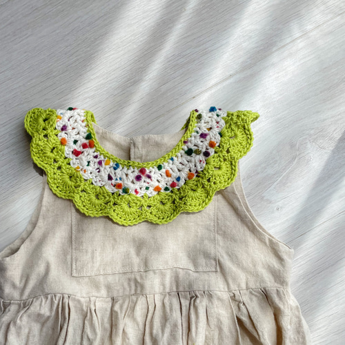 つけ襟 編み図 赤ちゃんTikTok