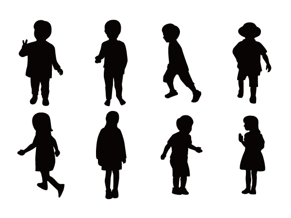 現代風モブキャラ シルエット立ち絵三日月アルペジオ