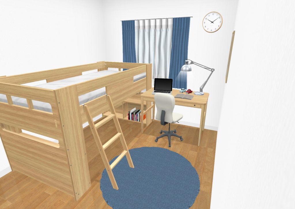 子供部屋 中学生男子の部屋づくりと、カラボ七変化のわが家史片づけものさし