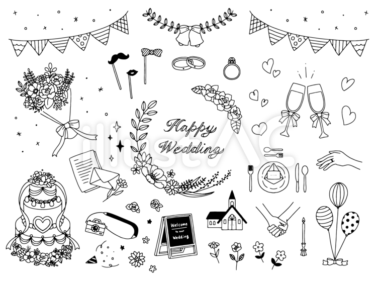 ウェディング カードタグイラスト 6種 カードタグ 30枚結婚式 ウェディング小西製作所ウェディング・結婚式・オリジナルアイテム