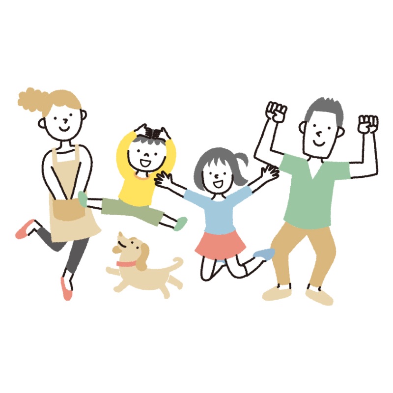 シンプルなタッチの家族イラスト A384イラスト工房
