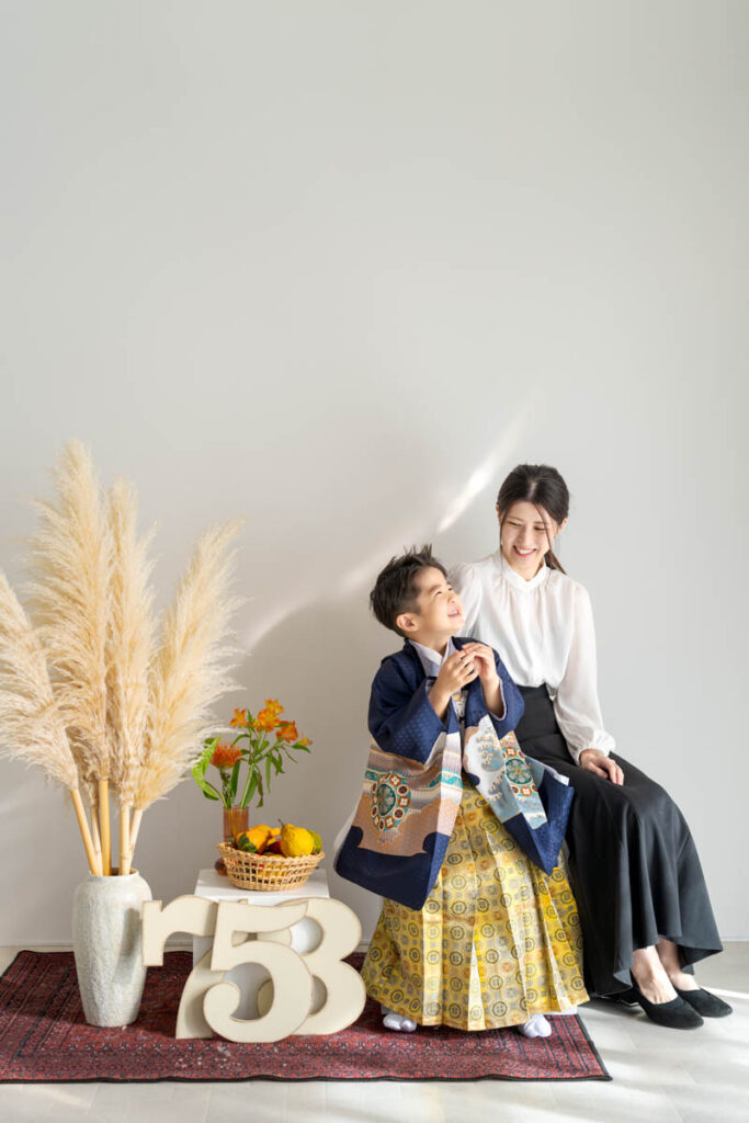 七五三パパ・ママ着物 フォトスタジオ・写真館はらかんスタジオ