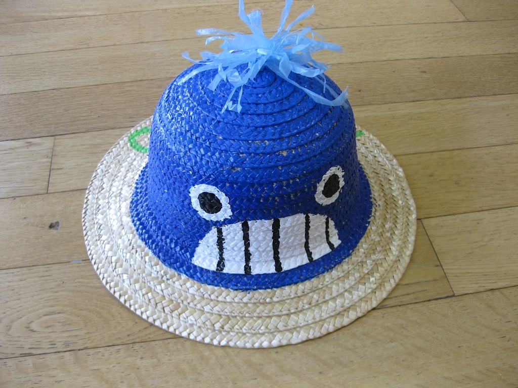 紙ひもで作る麦わら帽子の作り方