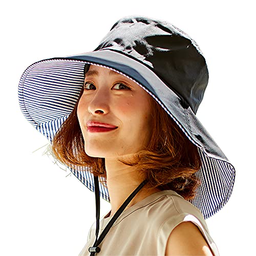 新品つば広 帽子 紐付き紫外線UV 日焼け海プール公園ママフリマアプリ ラクマ