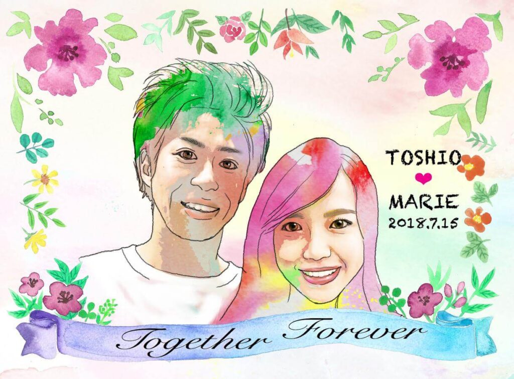 三重県で似顔絵を描いてくれる似顔絵ショップ 2025年版似顔絵プレゼントは似顔絵師ぴんくぶたのかわいい幸せイラスト