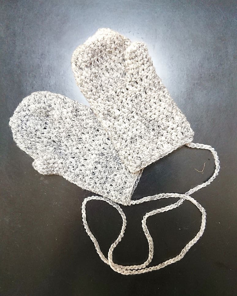 すぐ編める 指なし手袋 かぎ針かんたん 手袋編み方