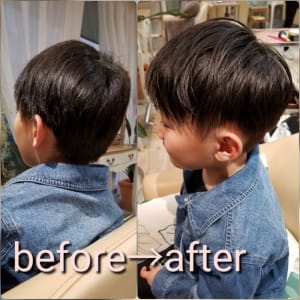 ツーブロックキッズカット男の子髪型子どもの髪型チョッキンズ ⁡ ⁡ ⁡ ⁡