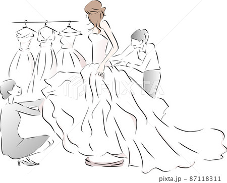 祝福されている新郎新婦のイラスト 結婚式かわいいフリー素材集 いらすとや