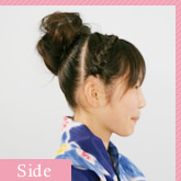 超簡単 浴衣ヘアアレンジ♡一瞬でお団子ヘア♡＠noakids-ch