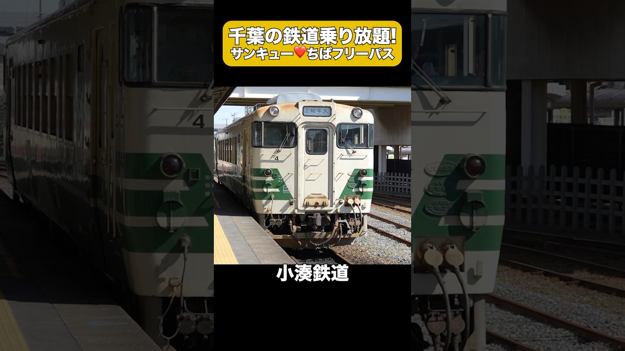 フリーエリア内JR線、各鉄道も乗り降り自由！特急券購入で特急列車にも！JR東日本「サンキュー❤ちばフリーパス」、「サンキュー❤ちばフリー乗車券」！