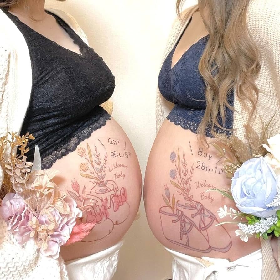 マタニティフォト シール 作り方TikTok