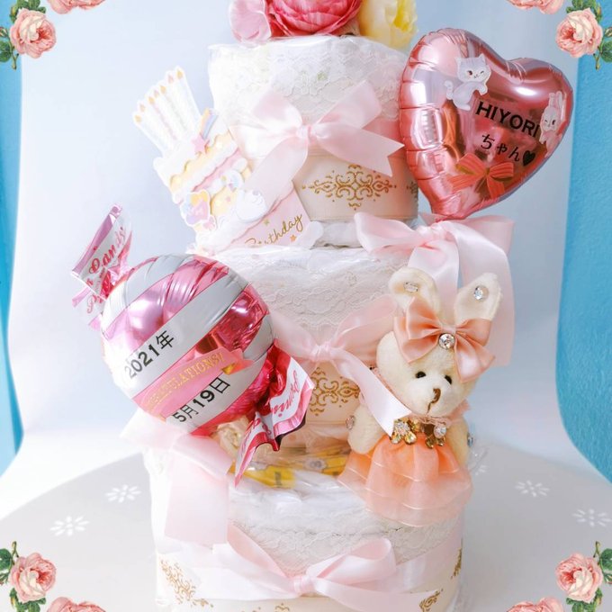 おむつケーキ Diaper cake Gracieux ダイパーケーキ グレイス