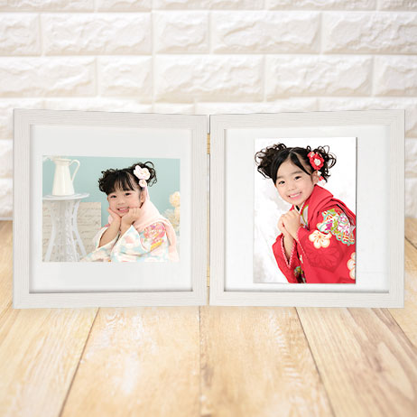 時計とフォトフレーム木製 お子様の写真 誕生日 子供の写真 写真立て - ショップ MOON フォトフレーム - Pinkoi