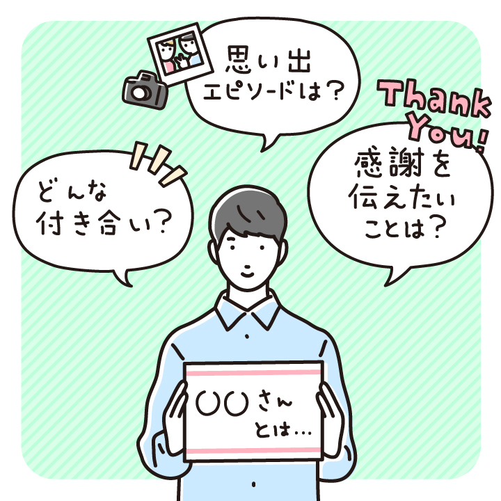 結婚式余興 画用紙に描いたメッセージムービ