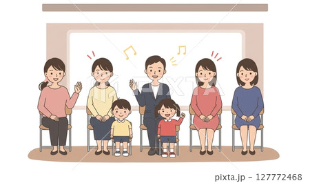 笑顔の祖父母または両親へ感謝の気持ち、シンプルなベクターイラストのイラスト素材80918743- PIXTA