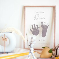 お子様の誕生・1歳誕生日・ハーフバースデーの記念に！おしゃれ手形アート 天使写真入り ファーストバースデー 誕生日 雑貨・その他 DEAR You通販 8520204Creema クリーマ