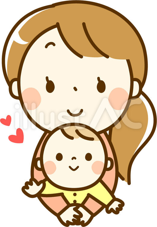 フリーイラストママが大好きな娘パブリックドメインQ：著作権フリー画像素材集