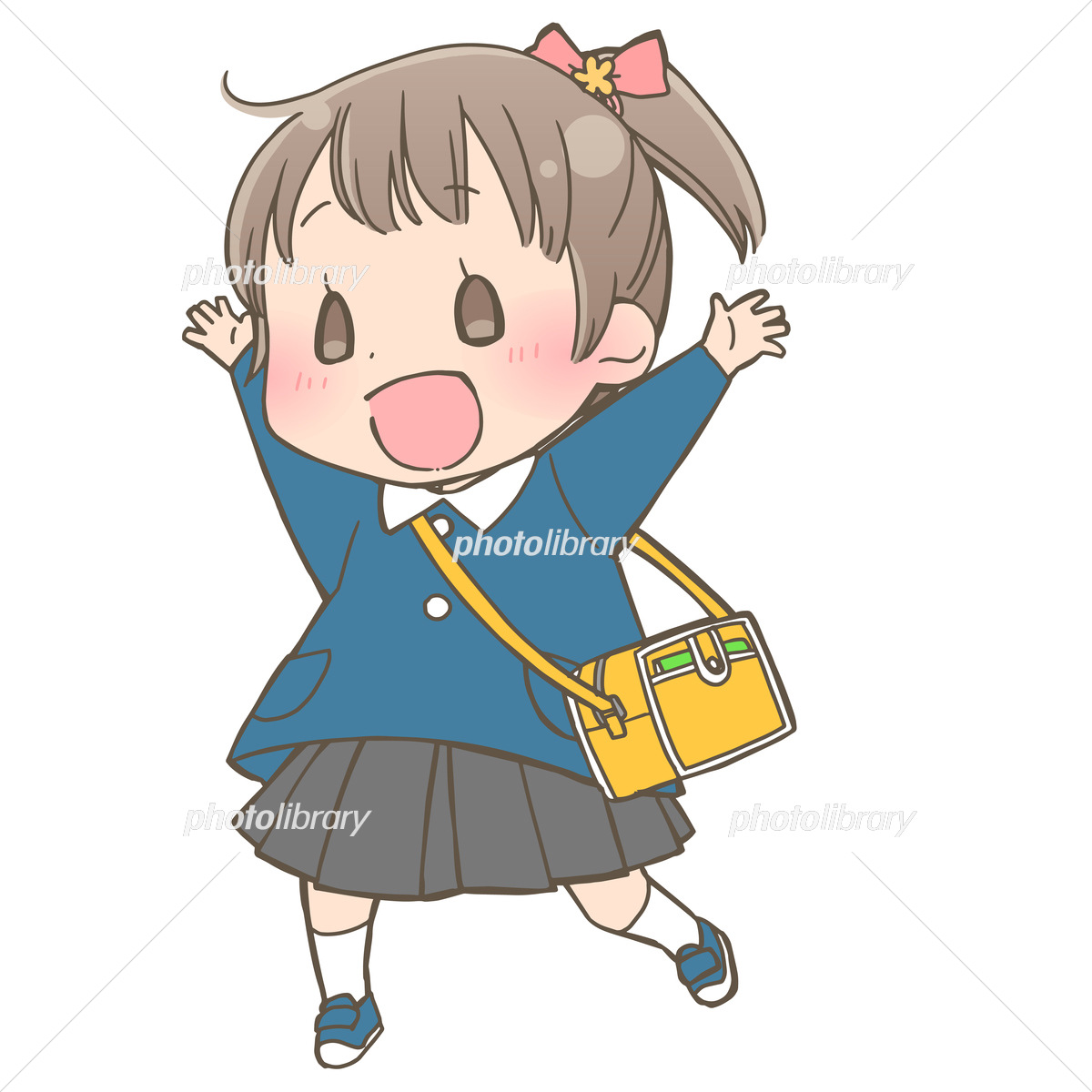 服を着る 子供 イラスト394 無料写真