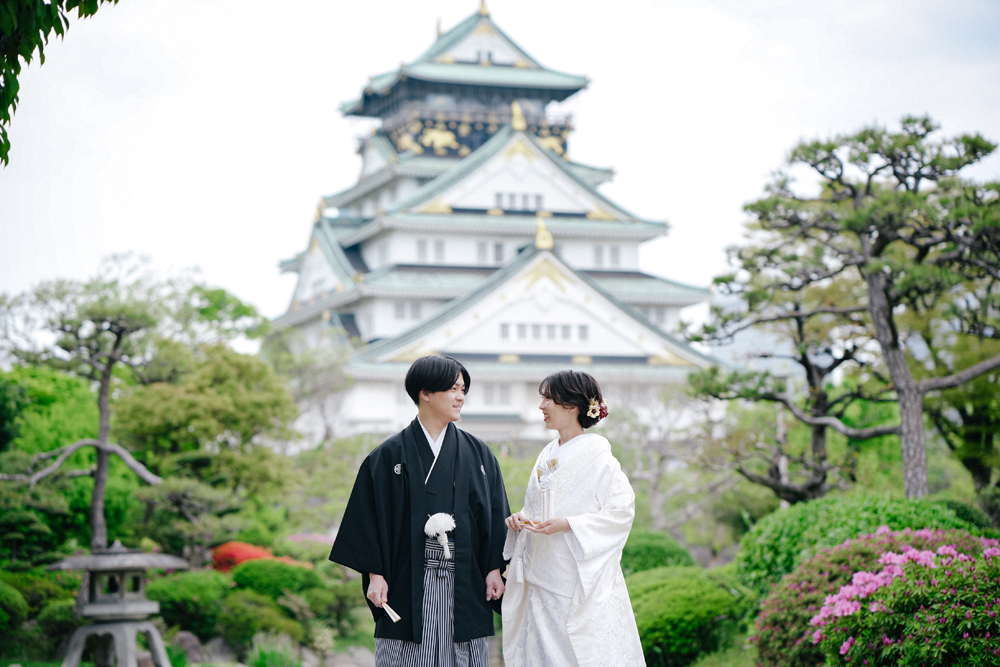 和装で結婚前撮り大阪 衣装ランク分け無しのお得プラン