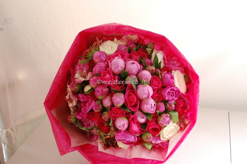 誕生日・プロポーズはひまわりの花束とガラス花瓶セット MERIA ROOM PROPOSE メリアルームプロポーズ