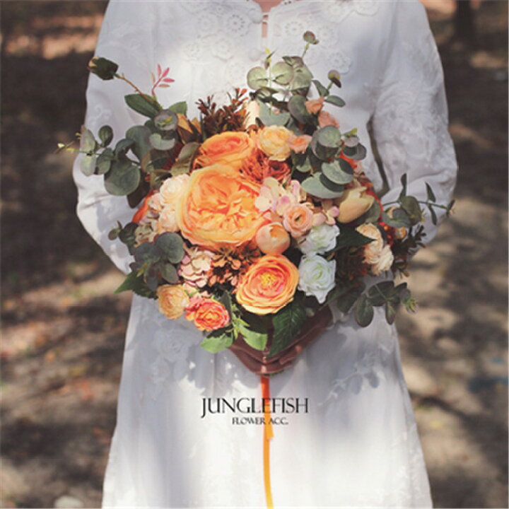 クラッチブーケ 胡蝶蘭 前撮り オレンジ ピンク ホワイト