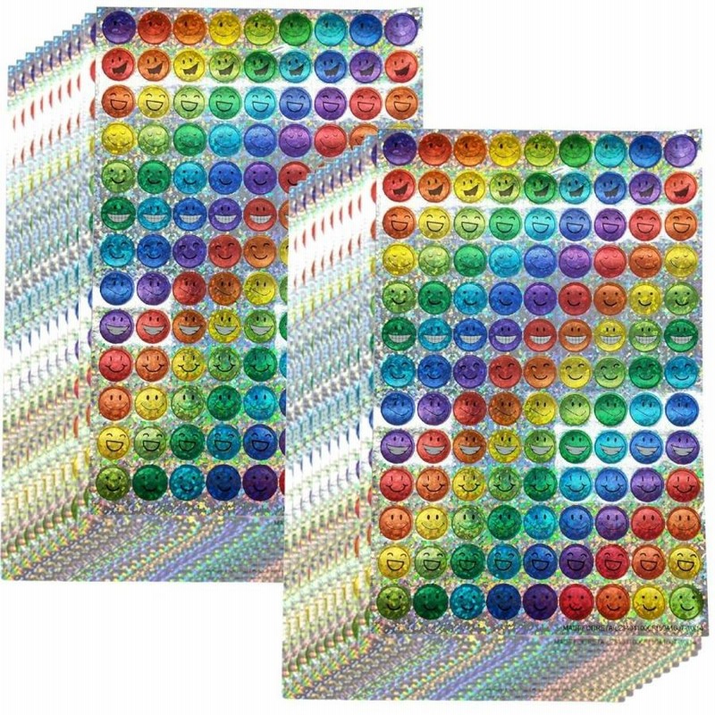 ごほうびシール ご褒美シール スマイル 20 ステッカー スマイル 大容量 大量 保育園 幼稚園 学校 塾 スケジュール帳 手帳 丸 円 にっこりカラフルLINEブランドカタログ