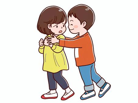クリップアート こどもたちを抱きしめている保育士さんのイラスト : 子供と動物のイラスト屋さん イラストレーターわたなべふみ のブログ