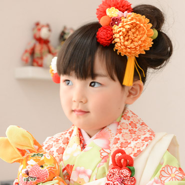 七五三ツインテール！：L190252154着付けヘアセット専門店 ウィズ With のヘアスタイルホットペッパービューティ