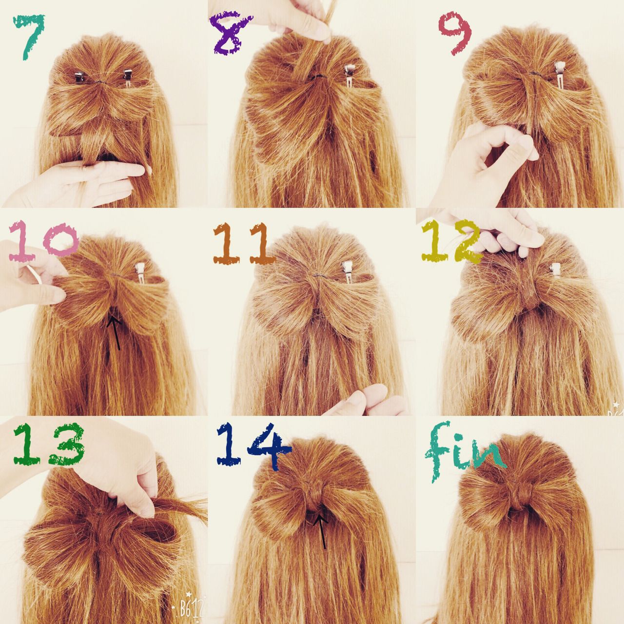 毛量少なくてもできるリボンツインのヘアアレンジ