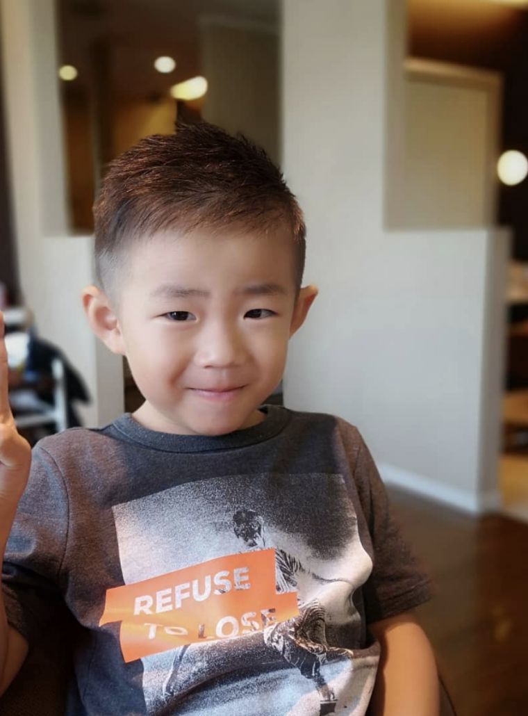 かわいいお子様カット！ソフトモヒカンカットで、かっこいいね～枚方市・樟葉・交野市・長尾の美容室 Cut wa Coconi交野市美容室・美容院 のキッズヘアスタイルRasysa らしさ