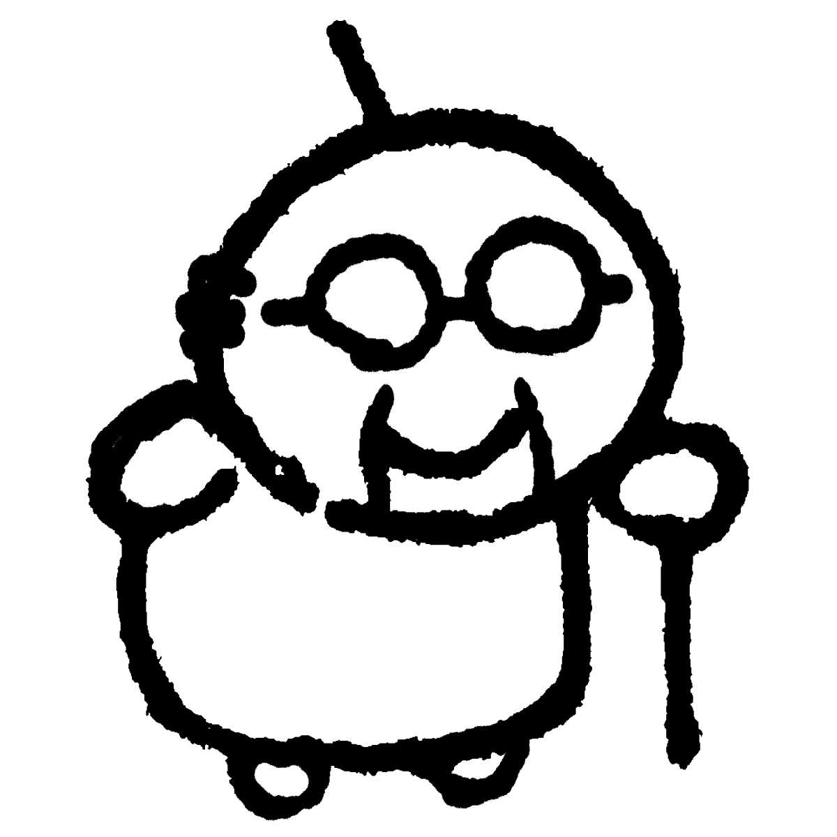 かわいいおじいちゃんおばあちゃん：イラスト無料