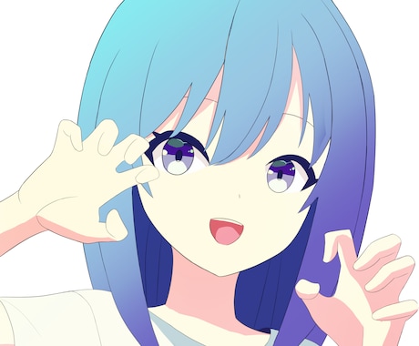 可愛い女の子アイコンアニメ白黒TikTok