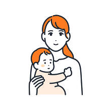 アイコン記号私はお母さんが大好きベクトル赤いハートと子供の手で描かれた単語お母さんPremiumベクトル素材