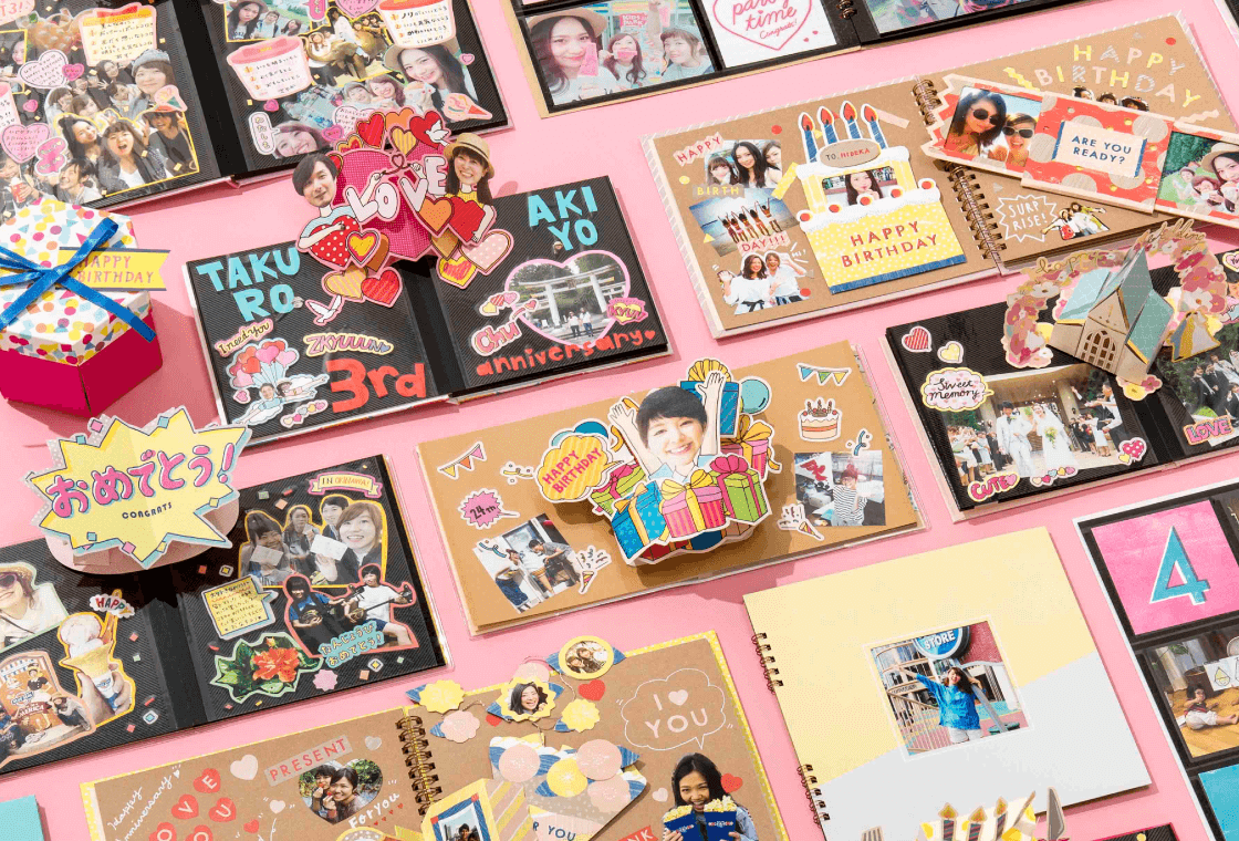 寄せ書き＆手作りアルバム作品例一覧