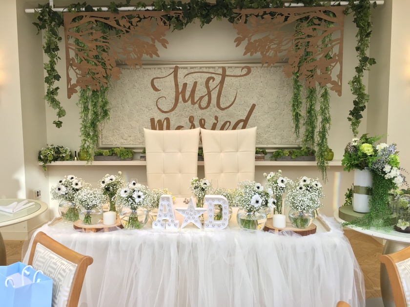 当日レポ22*披露宴～会場装花とテーブルセッティングひすいの結婚式準備日記*八芳園2017秋婚プレ花嫁→卒花♡