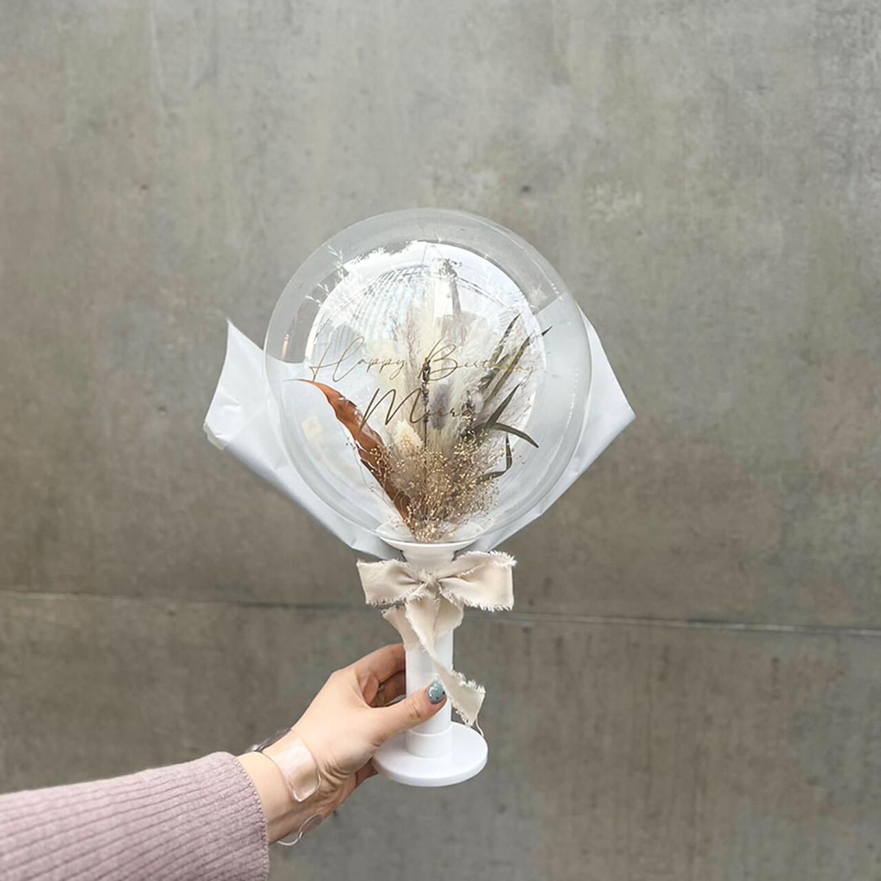 結婚祝い 誕生日 送別 還暦 プリザーブドフラワーとドライフラワーのメッセージ付き花束バコ プリザーブドフラワー ohanabako 通販12118263Creema クリーマ