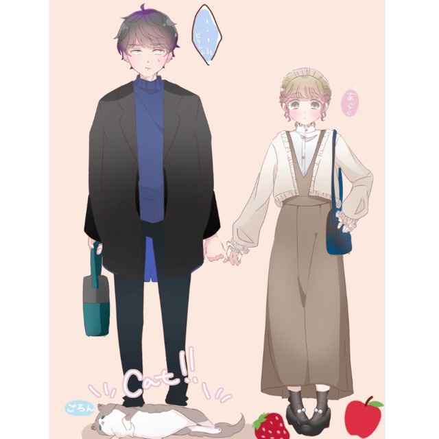 いつきゆう幸せだねって、きみと笑って。イラストカップルイラストほのぼの花言葉シロツメクサシロツメクサの花冠Instagram