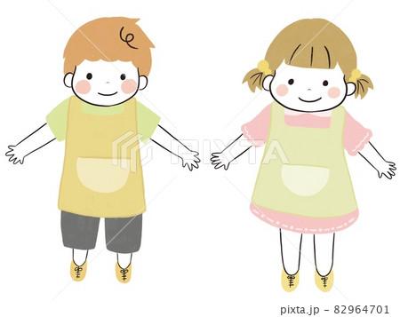 和気あいあいな緑エプロン姿の3人 - フリー素材集「イラストのっく」