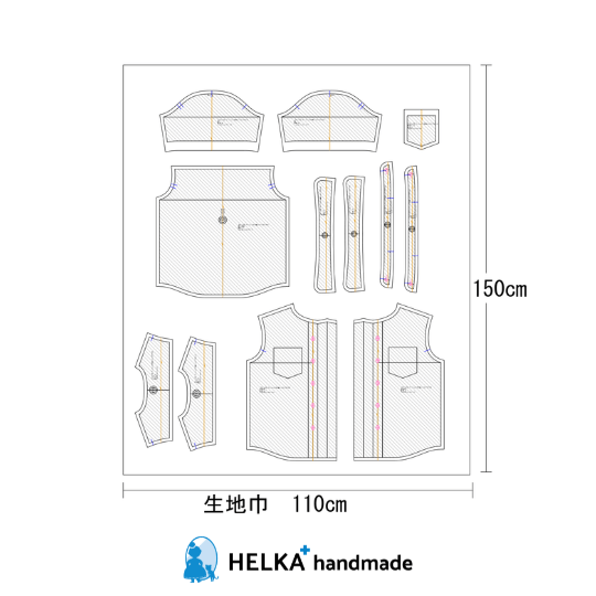 子供服サークルヨークワンピースの作り方