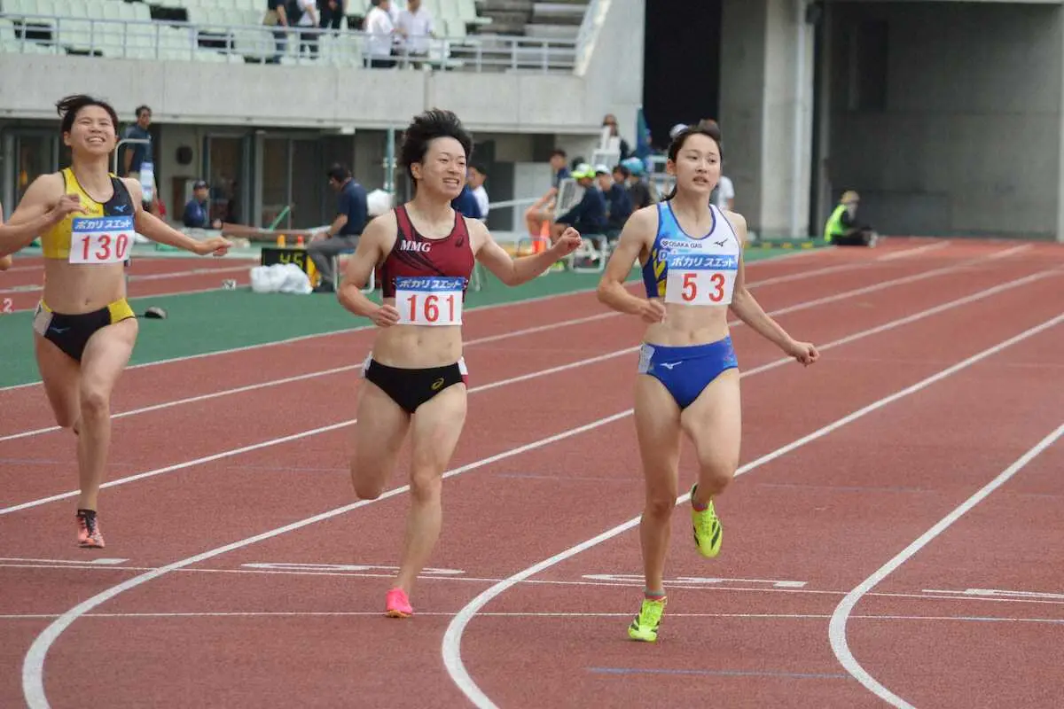 女子100m決勝 関西学生200m女王・壹岐あいこが2位「一番懸けていた試合、素直に嬉しい」THE ANSWER
