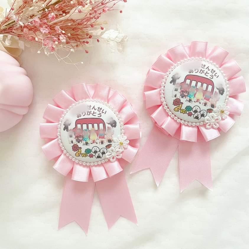 卒園式ロゼット♡お名前入り♡コサージュロゼット♡卒園式コーデ♡プレゼント♡くまちゃん♡お祝いロゼット♡はれのひ♡