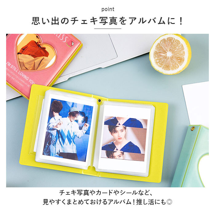 簡単に作れる🍒 チェキ風アルバム がアツい🔥🔥⁣⁣ 最近インスタでよく見かける チェキ風アルバム 📔♡お誕生日や記念日にプレゼントするととっても喜んでもらえるんだって🙈💫⁣作り方も簡単で、携帯で加工して印刷するだけなの🥺💕メッセージは油性のペンで