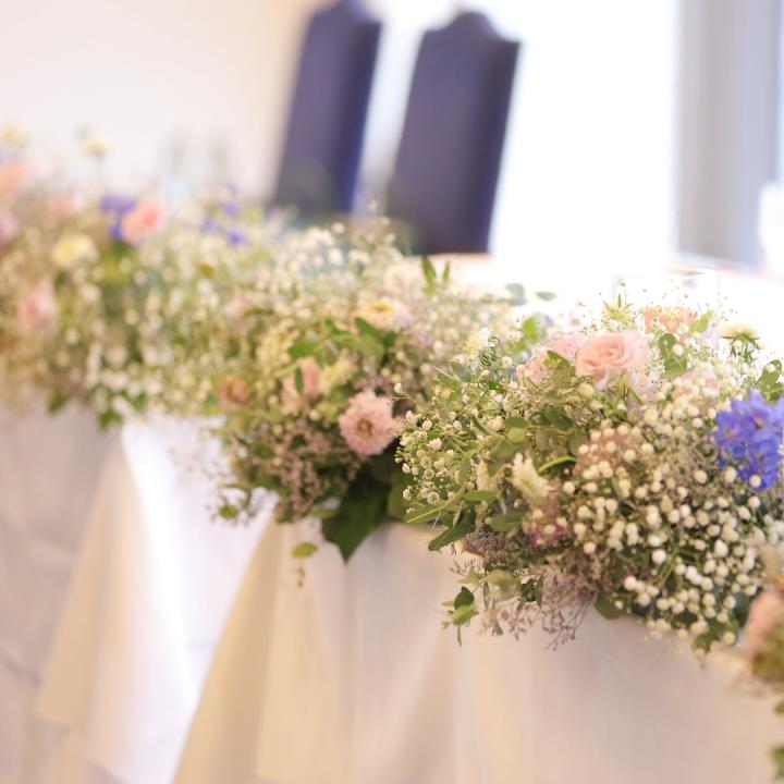 ウェディング装花 高砂 装飾 メインテーブル レストラン