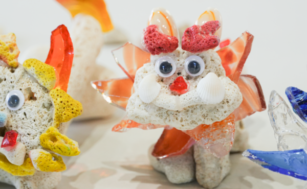 サンゴシーサー作り体験オリジナルグラスワン