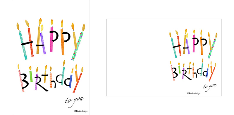 おしゃれバースデーメッセージカードデザイン_ゴールドバライラスト無料テンプレート81035素材Good