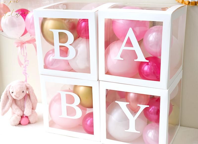 楽天市場 送料無料 バルーンボックス 4点セット 箱のみ BABY LOVE ベイビー ラブ 箱 パーティー イベント 結婚式 誕生日 ウェデイングベビーシャワー 出産祝い 文字入り 室内装飾 飾り : Plus Nao