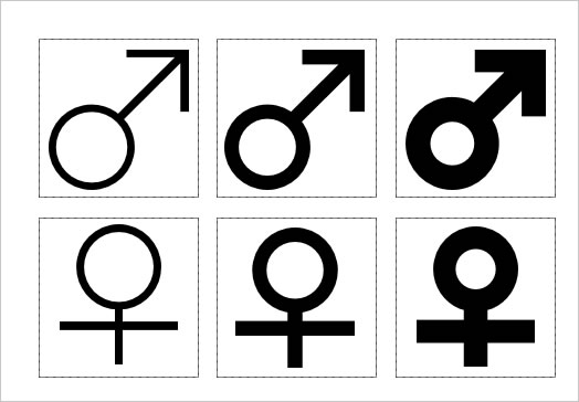記号の由来 性別の記号 – ICOMPO －商用フリーのアイコン素材サイト－