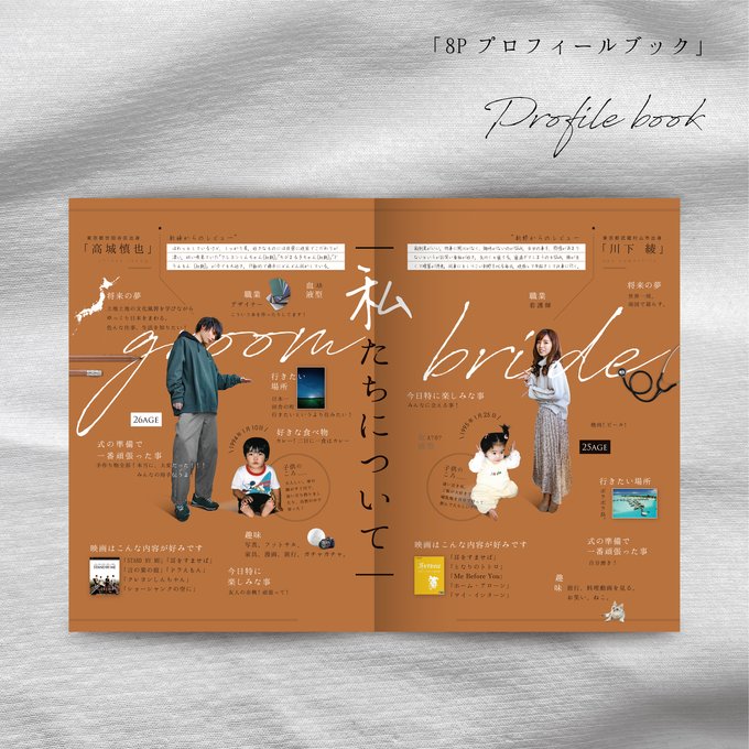 ぱっぴー様 席次表 結婚式 プロフィールブック デザイン6