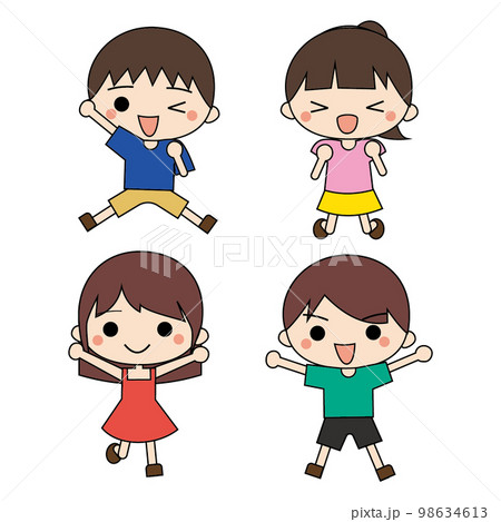 マントをまとう元気な男の子 無料イラスト素材- イラスト素材図鑑