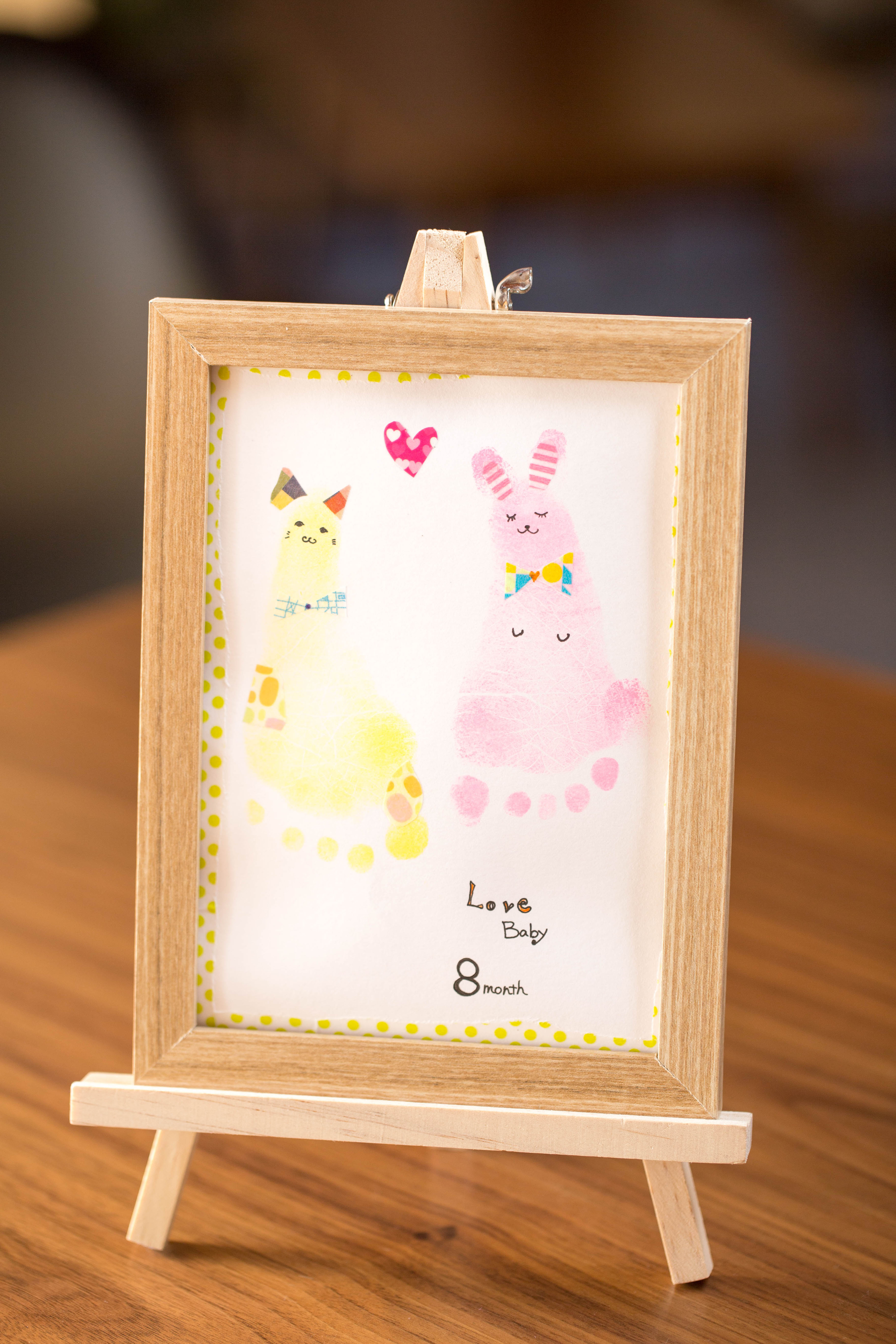 おしゃれ かわいい 手形アート 足型アート キーホルダー干支 手形アート動物 手足形アートフォーユ